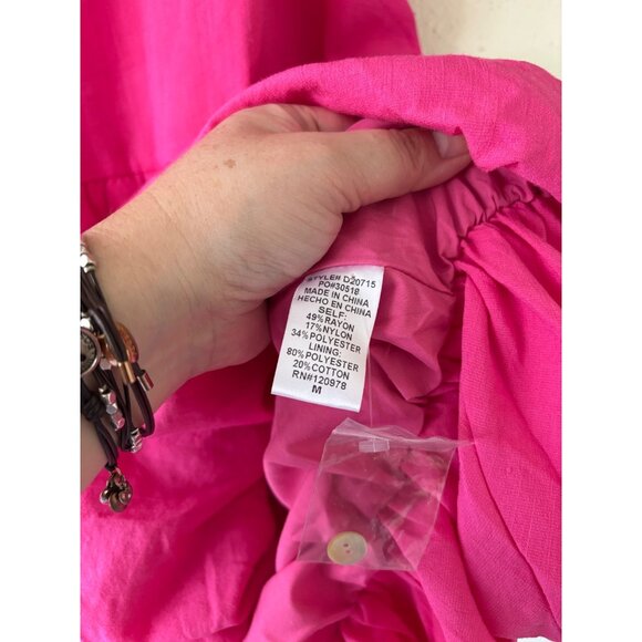 Entro Womens Medium In The Meantime Dress Hot Pink - Picture 14 of 15